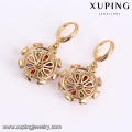 64155 xuping moda venta al por mayor 18 k delicat italiano multicolor circón piedra chapado en oro juegos de joyas